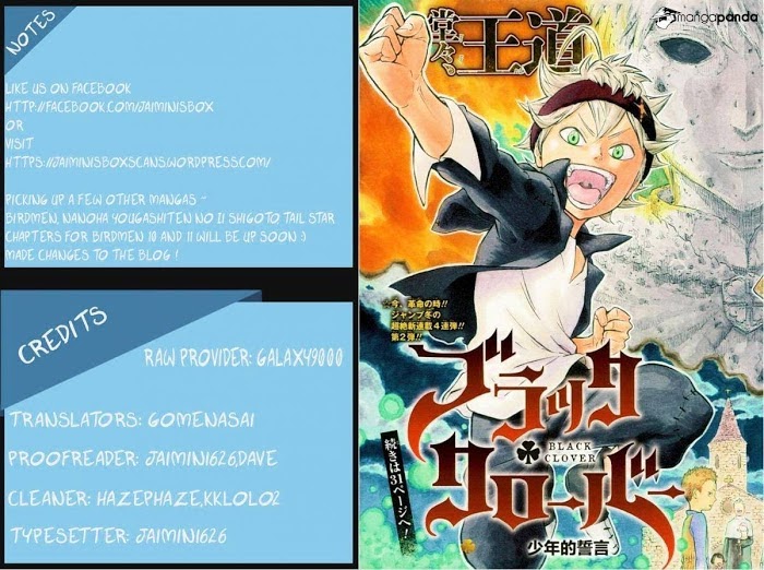 Read Black Clover Manga Online