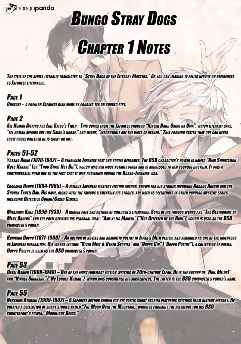 Read Bungou Stray Dogs Manga Online