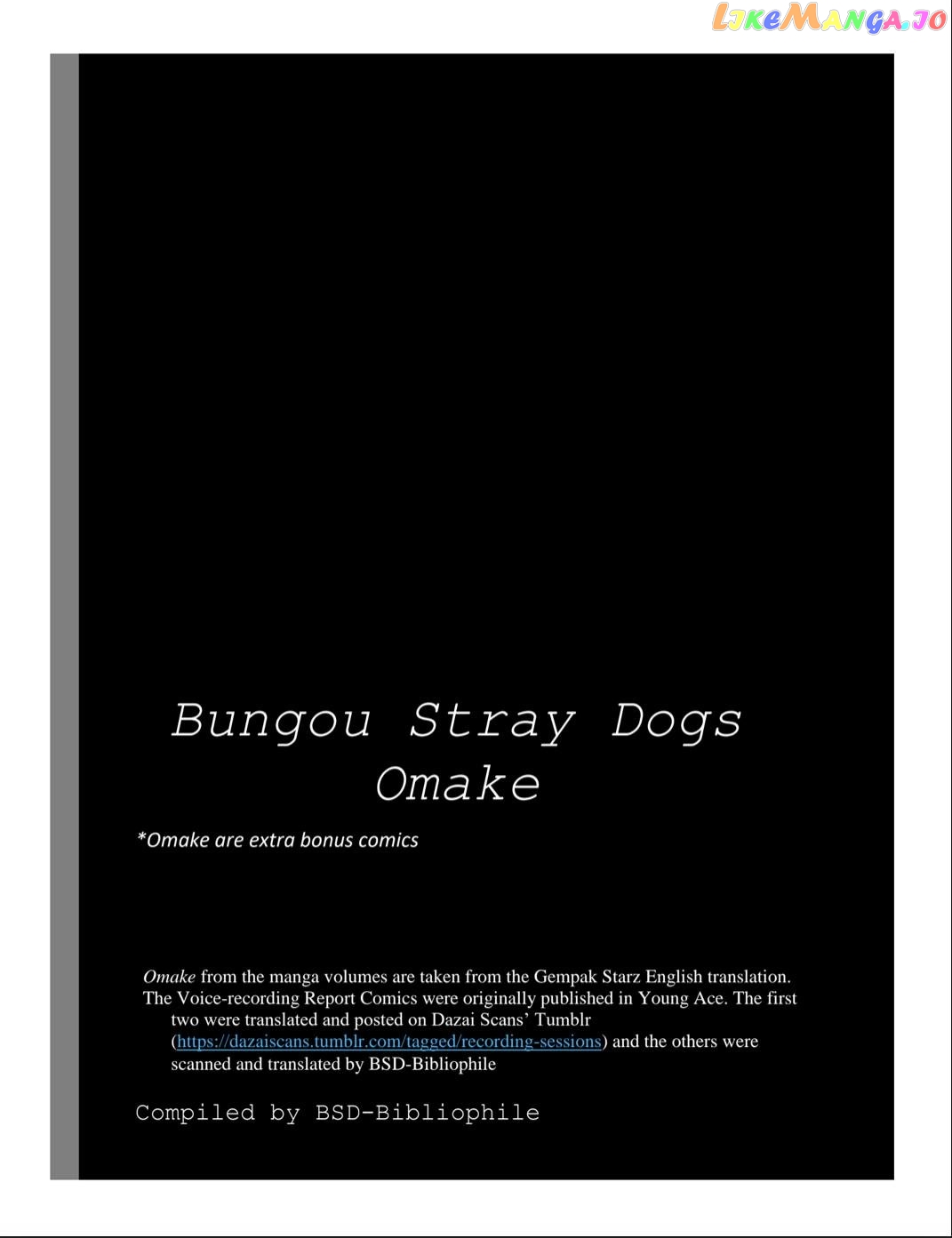 Read Bungou Stray Dogs Manga Online