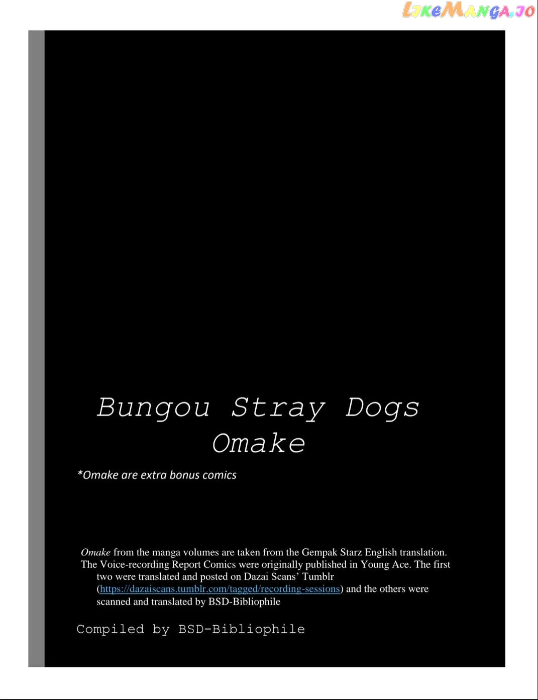 Read Bungou Stray Dogs Manga Online