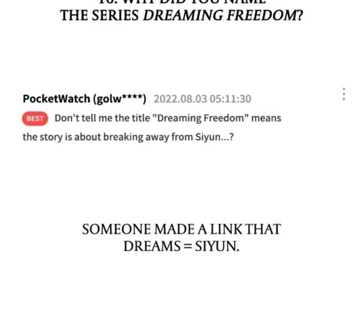 Read Dreaming Freedom Manga Online