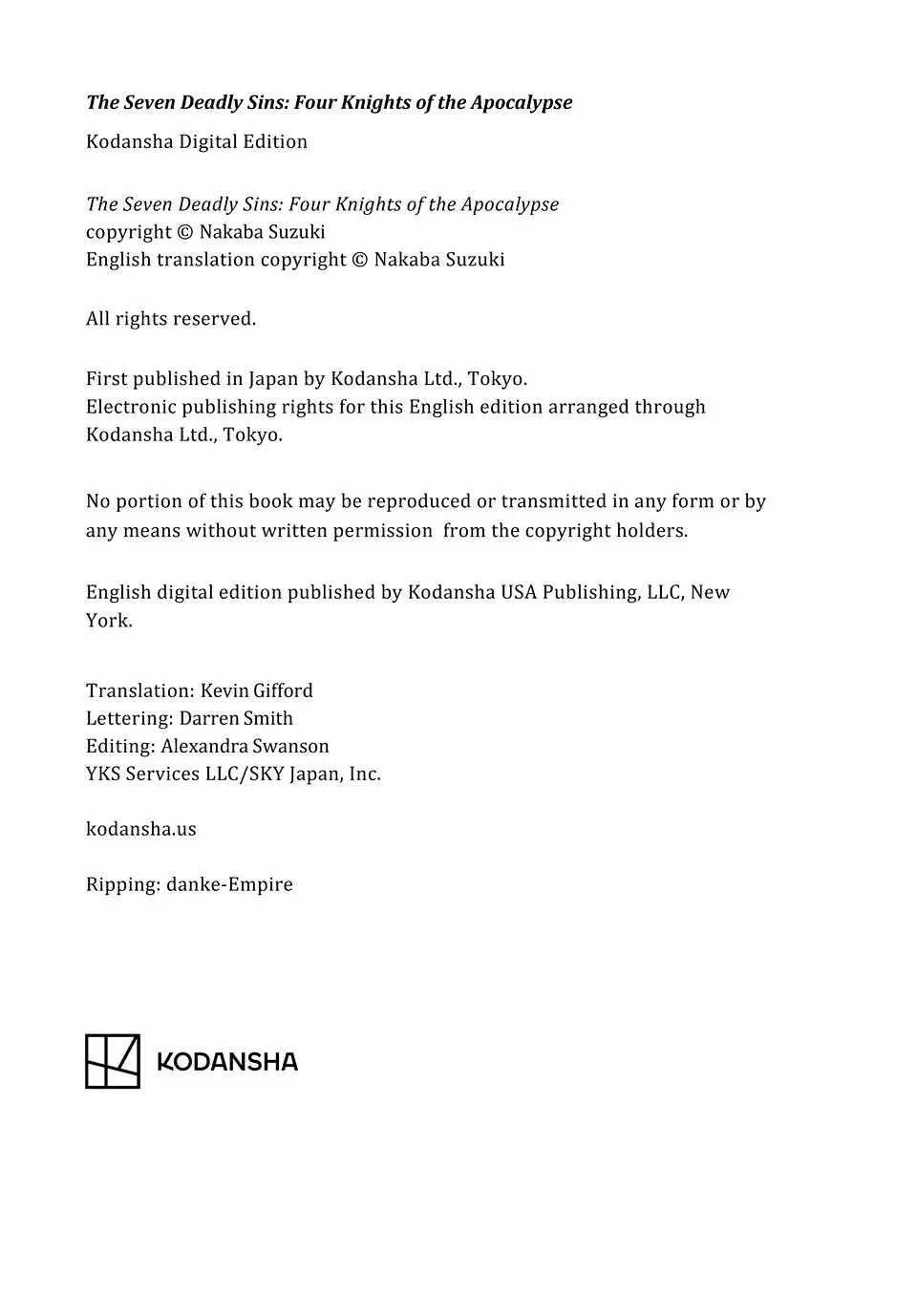 Read Four Knights of the Apocalypse Manga Online