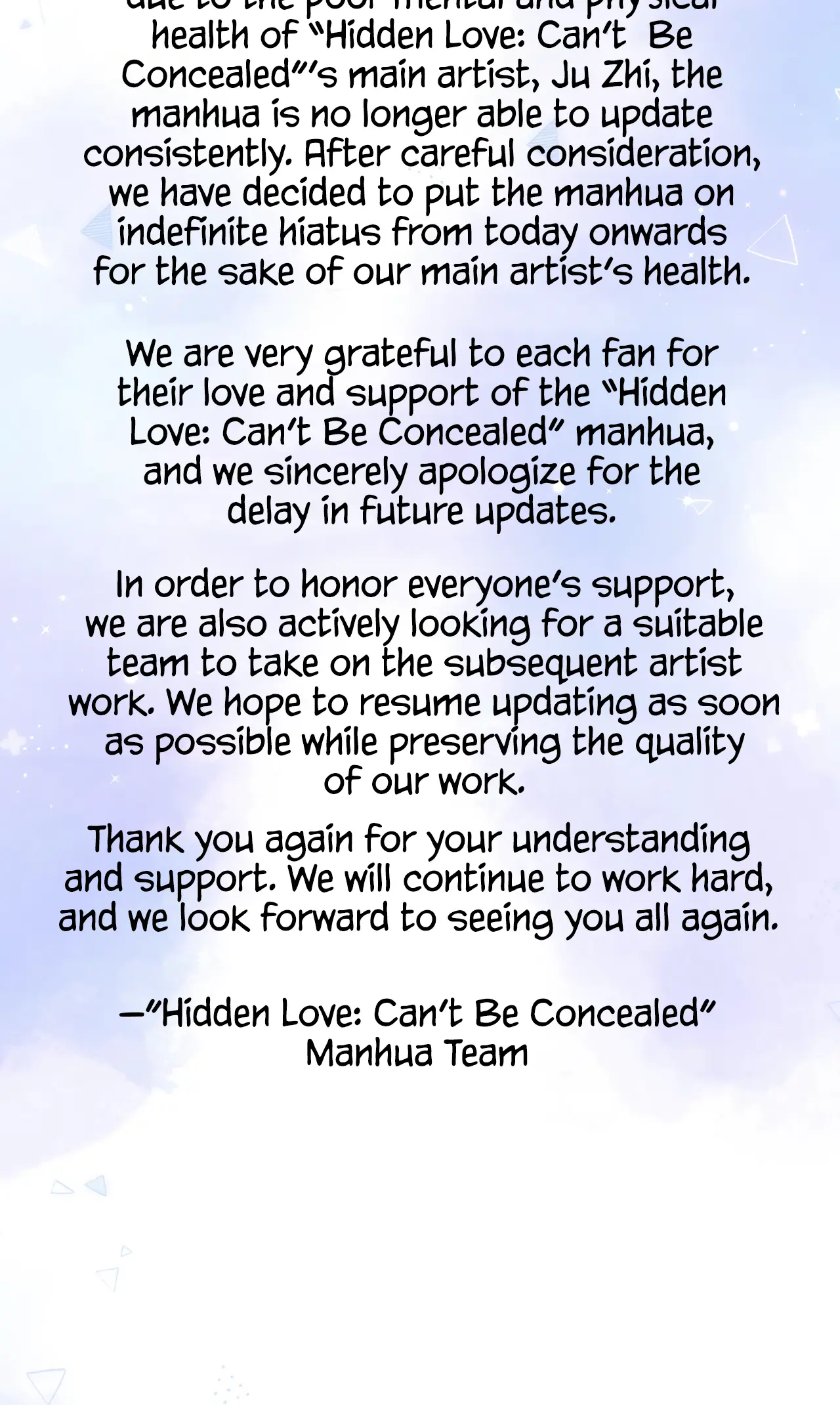 Read Hidden Love Can't Be Concealed Manga Online