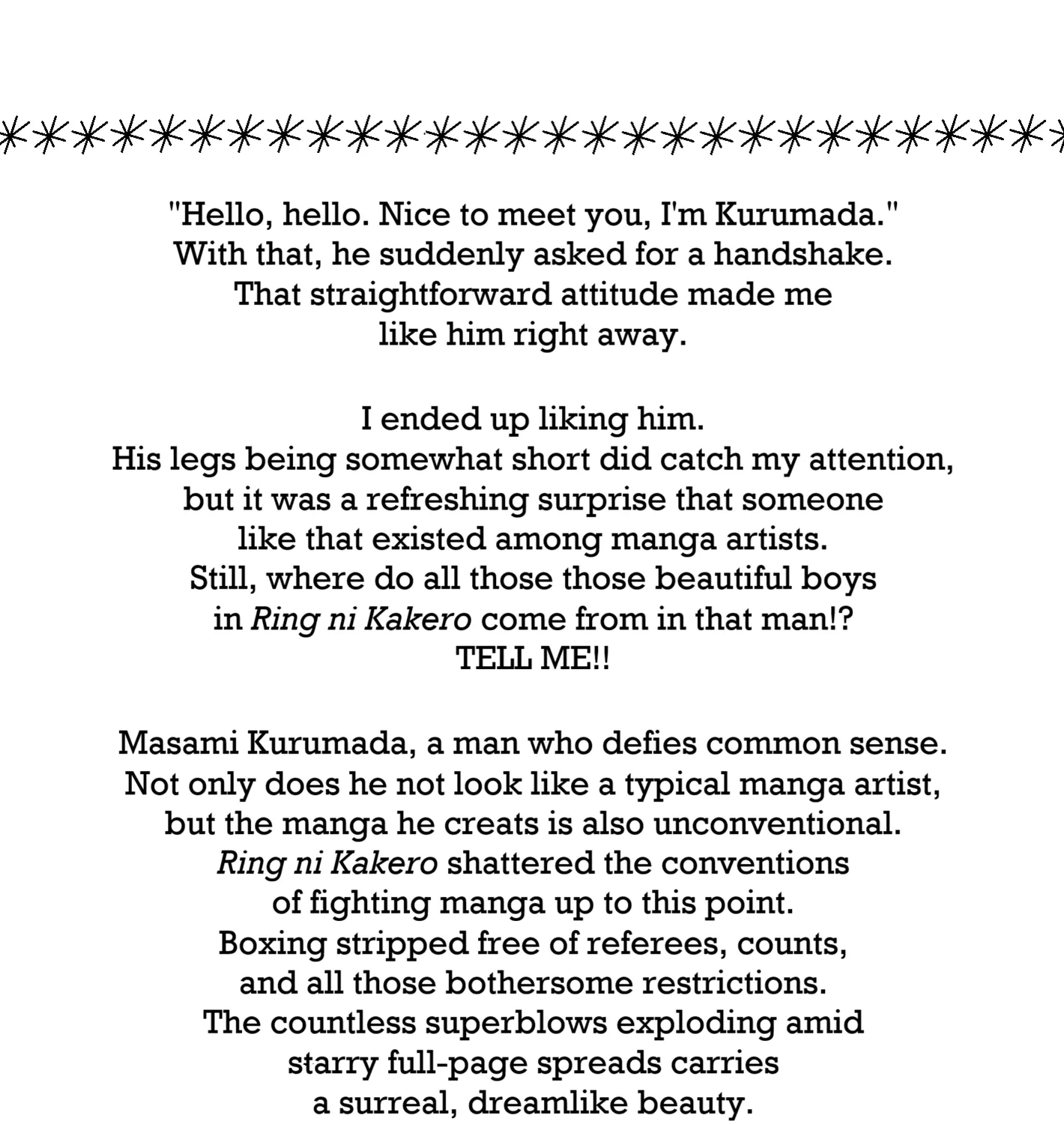 Read Ring ni Kakero Manga Online