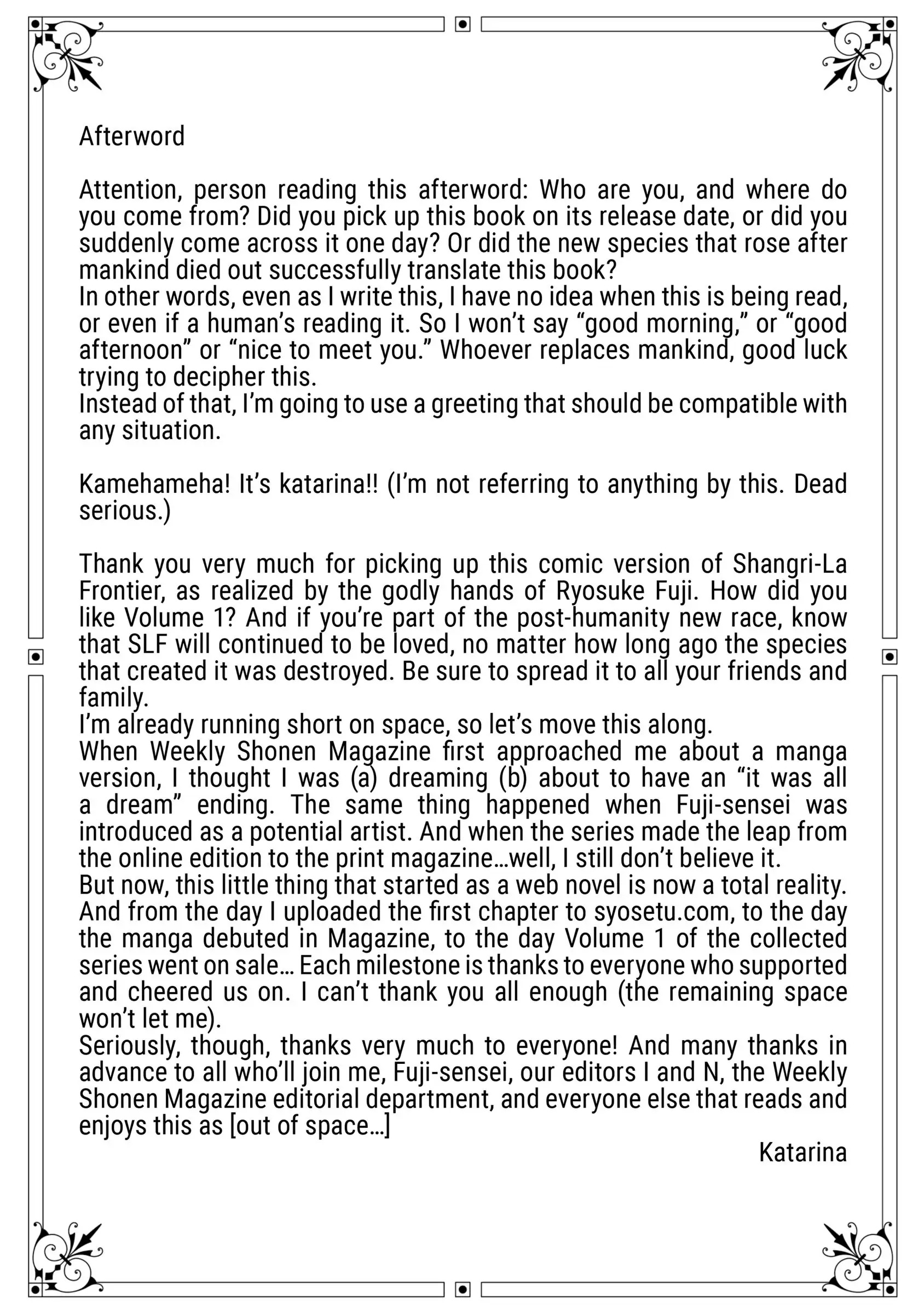 Read Shangri-La Frontier Manga Online