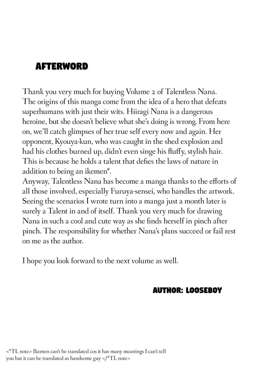 Read Talentless Nana Manga Online