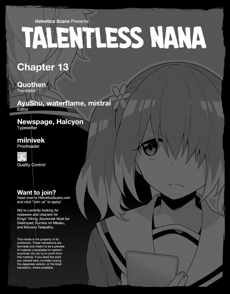 Read Talentless Nana Manga Online