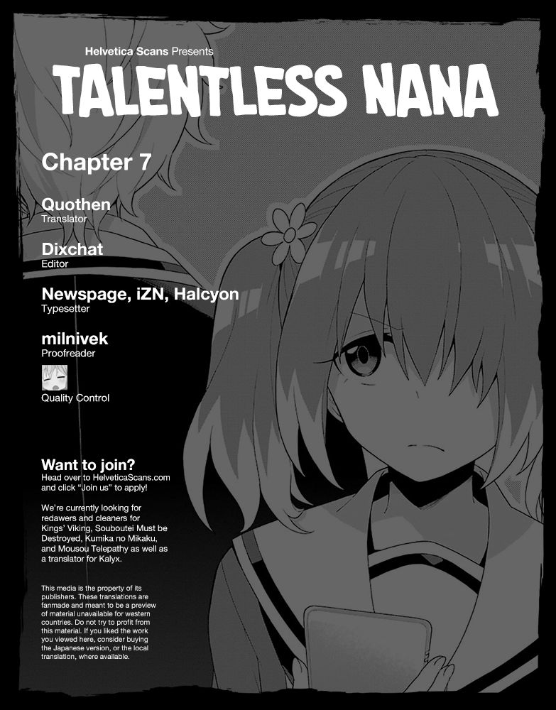 Read Talentless Nana Manga Online