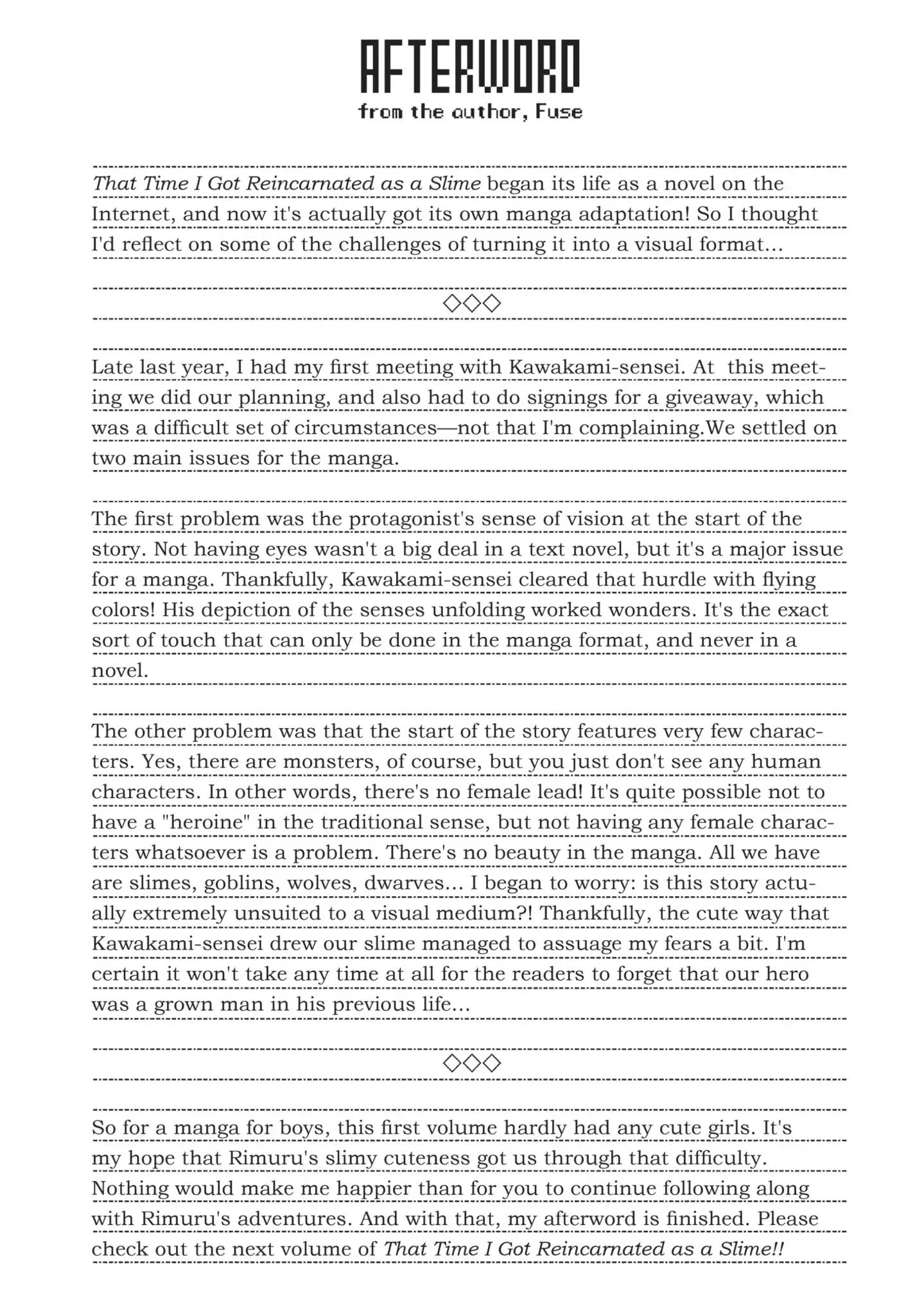 Read That Time I Got Reincarnated as a Slime Manga Online