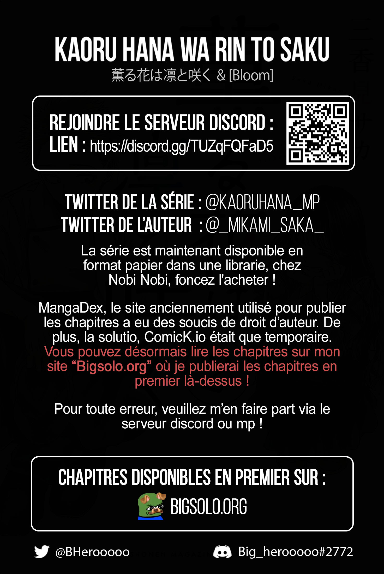 Read Kaoru Hana Wa Rin to Saku (fr) Manga Online