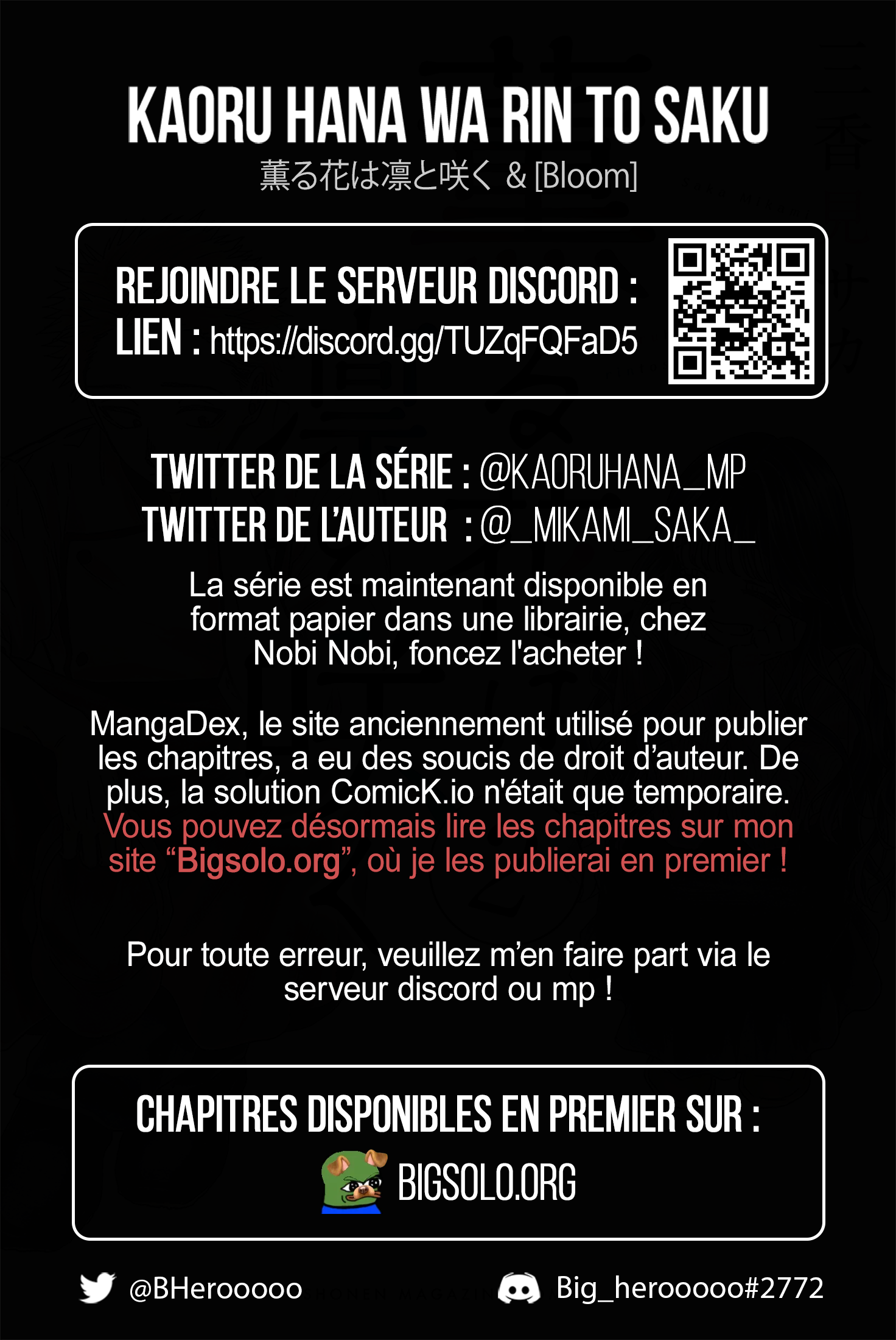 Read Kaoru Hana Wa Rin to Saku (fr) Manga Online